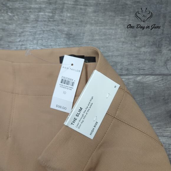 Ann Taylor High Rise The Slim Pants Size 10 - Picture 2 of 6